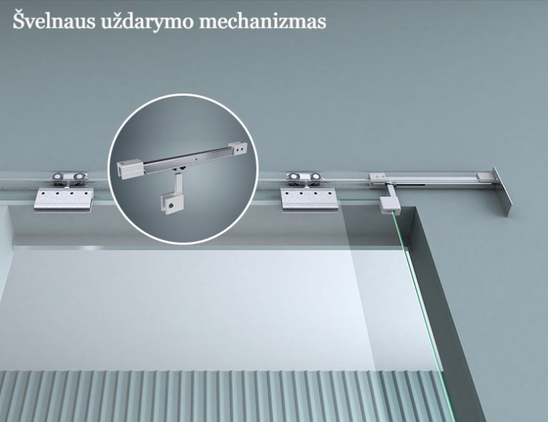 modernios stiklines stumdomos durys