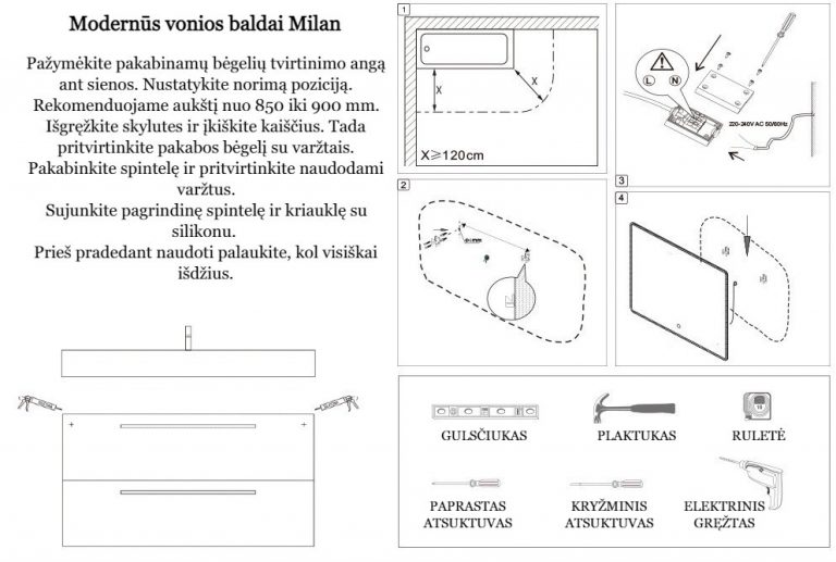 vonios baldai