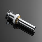 Praustuvo sifono vožtuvas PU01 chrominis, paspaudžiamas, be perpildymo funkcijos