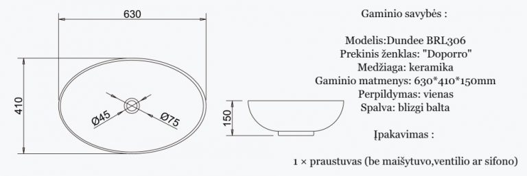 modernus praustuvas