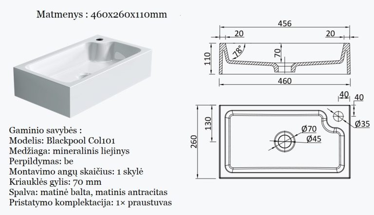 baltas praustuvas