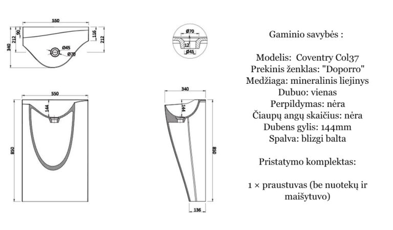 baltas pastatomas praustuvas