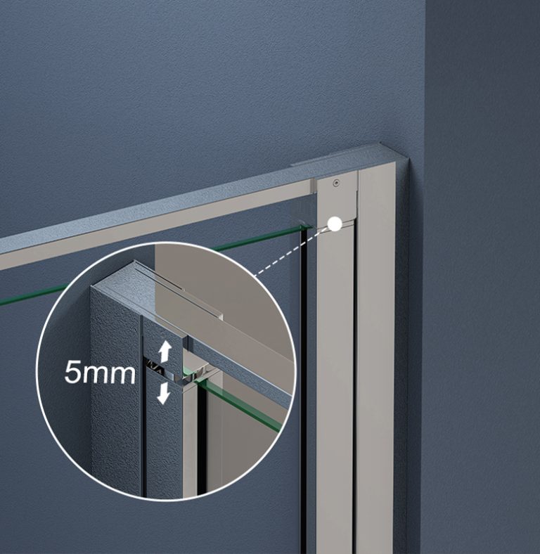 Nišinės dušo durys - Truro T36K (Aukštis 1950mm) 8mm ESG satinuotas (2)