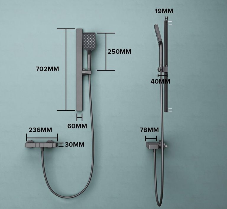 Dušo sistema Derby D10, su lietaus dušo maišytuvu (7)