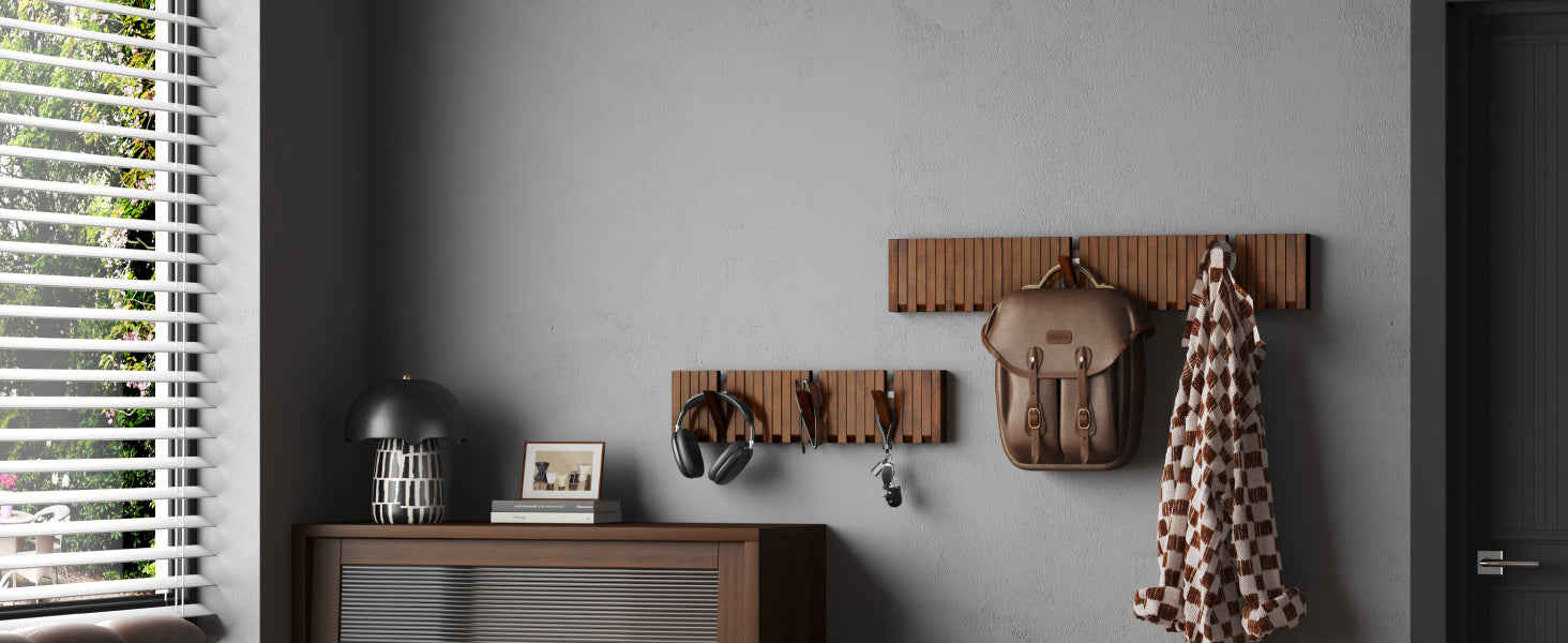 Medinė sieninė kabykla su 7 magnetiniais kabliukais – Totnes T01 (10)