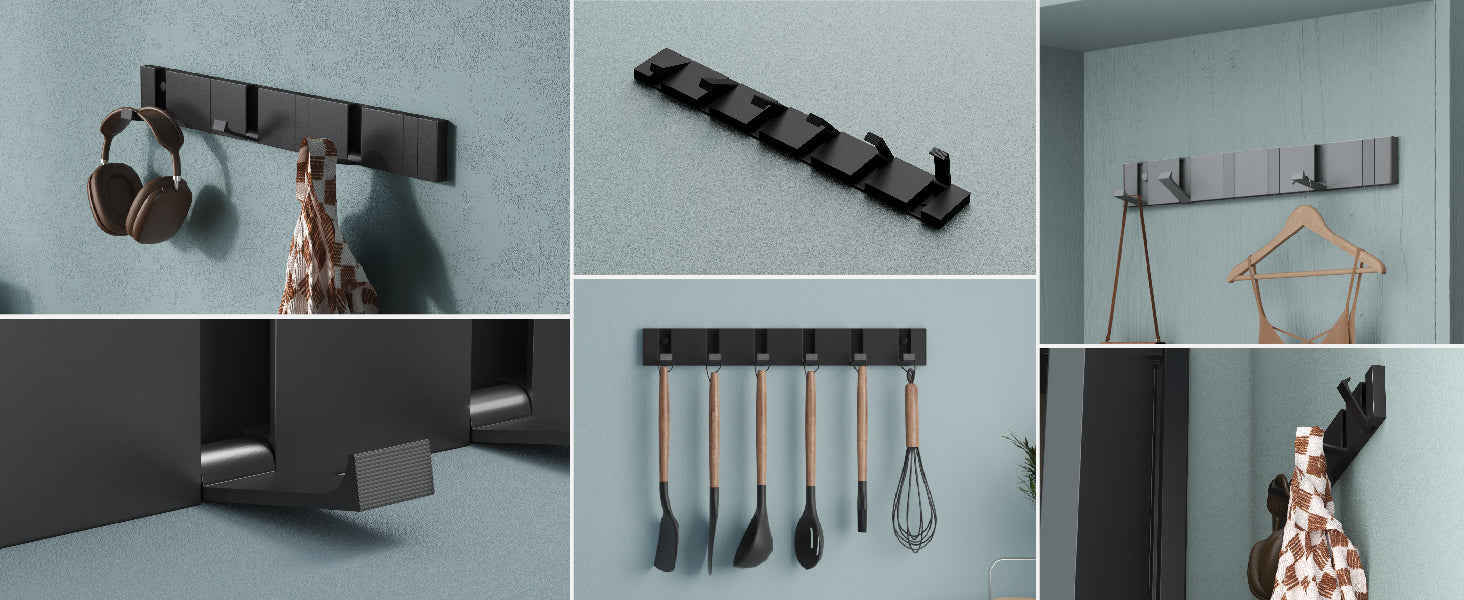 Sieninė kabykla su 4 užlenkiamais kabliukais – Salford S01 (6)